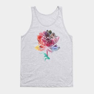 Watercolour Lotus Tank Top